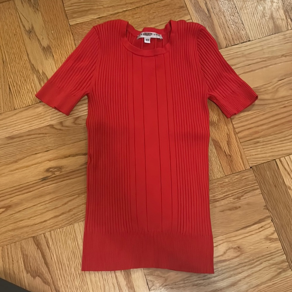 COPY for bundle - Red short sleeve Trina Turk sweater